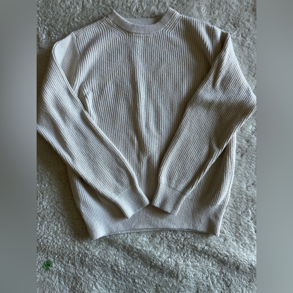 Buck Mason Seafarer Cotton Rib Crew Sweater - Cream